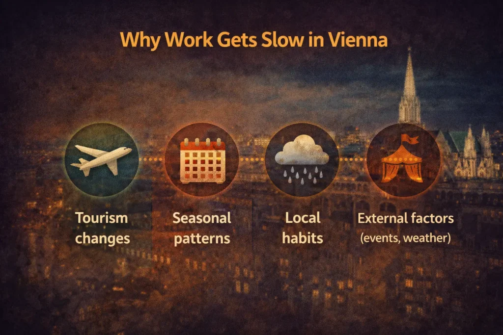 why work gets slow in Vienna