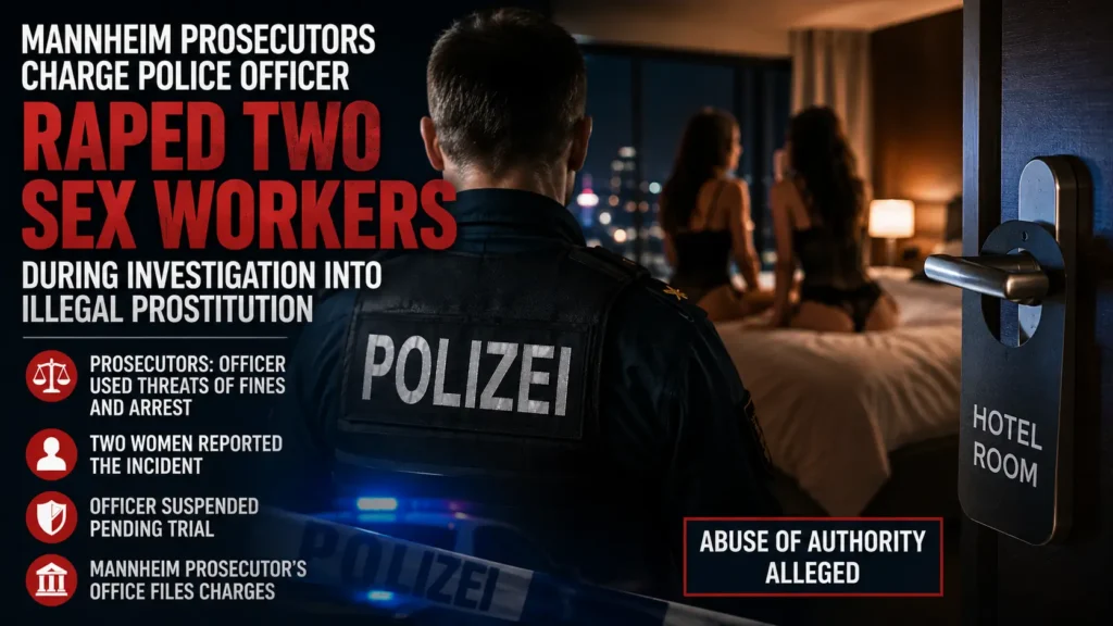 Mannheim Police Officer Charged With Raping Two Sex Workers During Illegal Prostitution Investigation